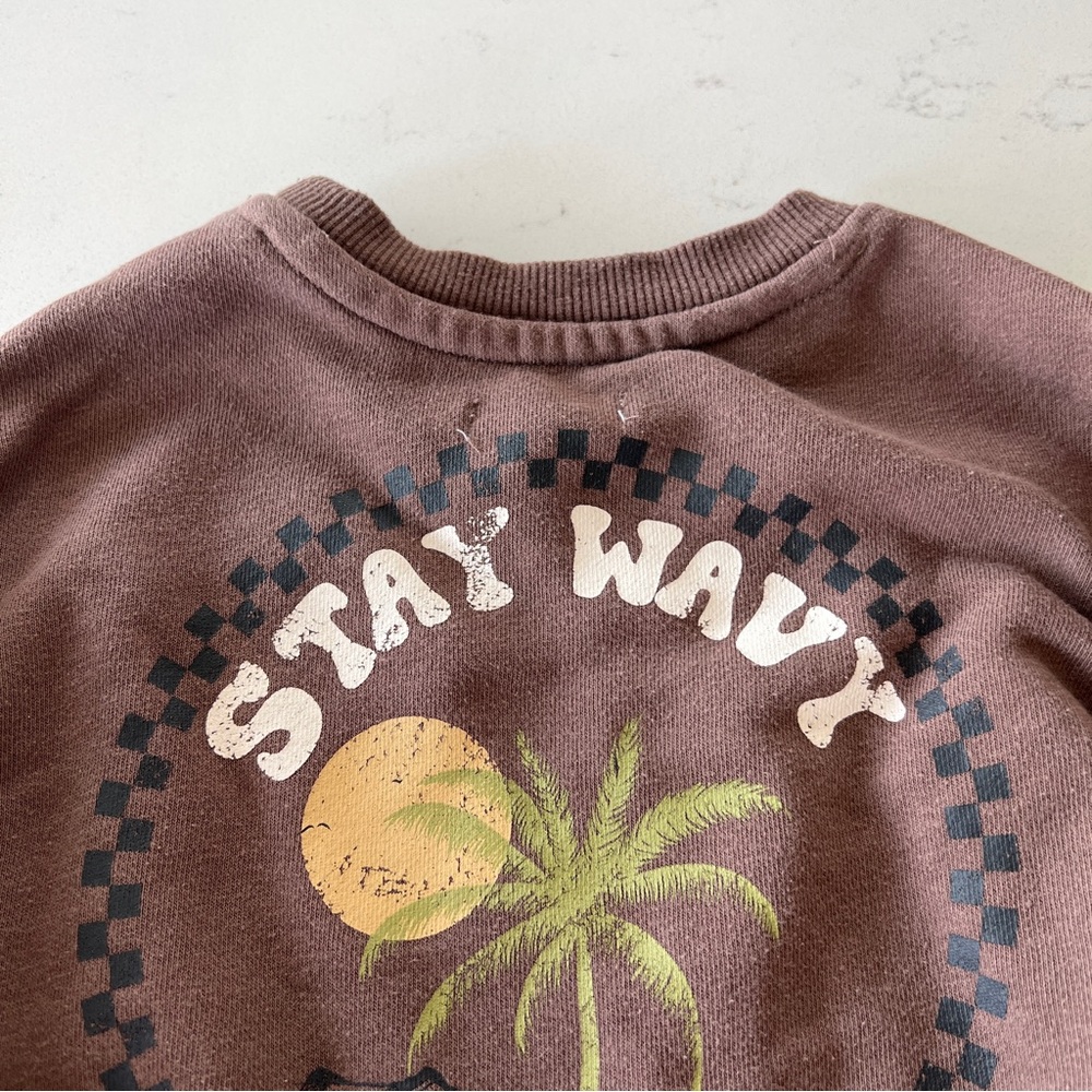 Grayson Mini stay wavy brown sweatshirt - Picture 5 of 7